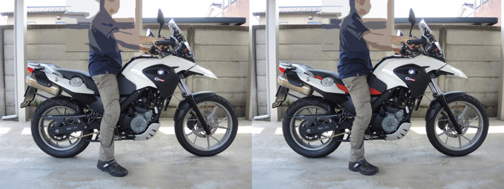 BMW G650GS（F650GS）のハイシートとローシートの違い