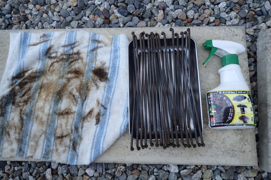 ネジザウルスリキッド(泡)を使用した後のスポーク