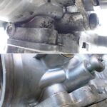 ケルヒャーの高圧洗浄機を活用したバイク用キャブレターの重曹ブラスト清掃のビフォーアフター比較画像