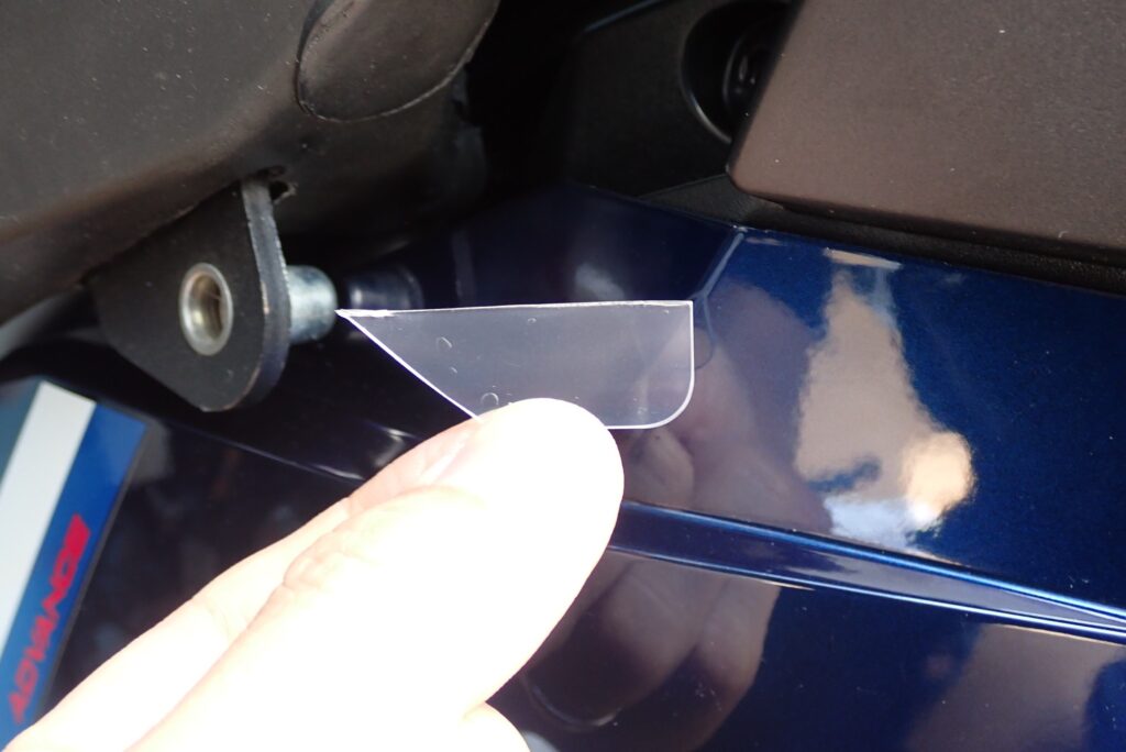 Custom cut Daytona Protec Pad clear film for motorcycle cowl protection