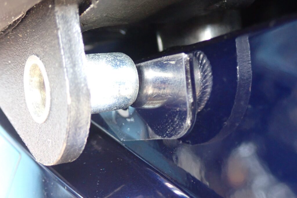 Daytona Protec Pad installed on left rear cowl of Honda X-ADV