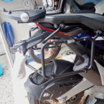 Right side view of GIVI PLO1188MK side case holder fully tightened on Honda X-ADV