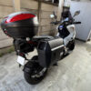 Right rear view of Honda X-ADV equipped with GIVI E23N side panniers and top case
